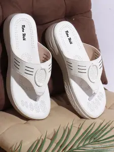 Retro Walk Women Woven Design Slip-On Open Toe Flats