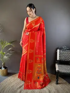 elora Woven Design Silk Blend Paithani Saree