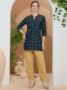 Meher Impex Floral Printed Denim Kurti