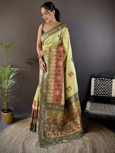 elora Woven Design Zari Silk Blend Banarasi Saree