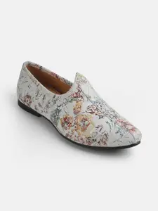 Mochi Men Printed Suede Mojaris