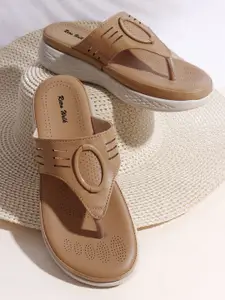 Retro Walk Women Open Toe Flats with Laser Cuts