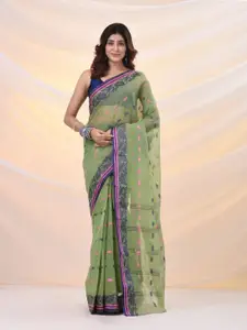 Arhi Woven Design Zari Pure Cotton Taant Saree