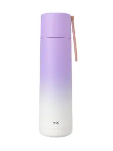 iSWEVEN Purple & White Double Wall Vacuum Dishwasher Safe Water Bottle 500ml