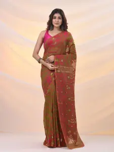Arhi Ethnic Motifs Silk Cotton Jamdani Saree