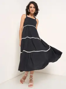 AKKRITI BY PANTALOONS Women Empire Square Neck Midi Dress