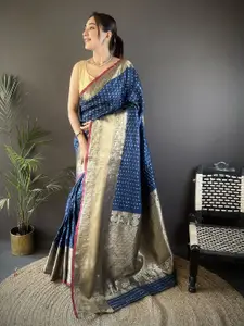 elora Woven Design Silk Blend Banarasi Saree