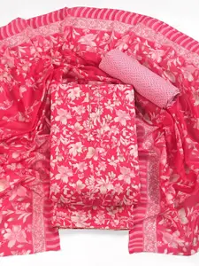 ASISA Floral Printed Pure Cotton Unstitched Dress Material