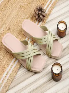 SKOLL Women Criss Cross Embellished Platforme Heels