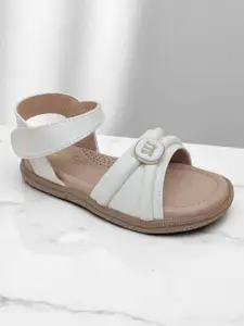 Lil Lollipop Girls Textured Open Toe Flats