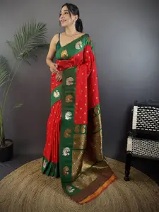 elora Woven Design Zari Silk Blend Banarasi Saree