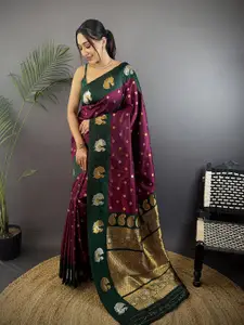 elora Woven Design Zari Silk Blend Banarasi Saree