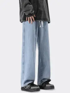 StyleCast x Revolte Men Wide Leg Mid-Rise Light Jeans