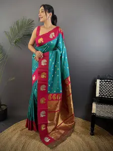 elora Woven Design Zari Silk Blend Banarasi Saree