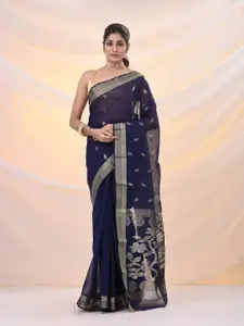 Arhi Woven Design Zari Silk Cotton Jamdani Saree