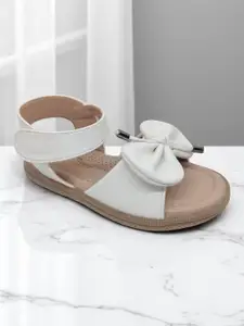 Lil Lollipop Girls Applique Detail Open Toe Flats