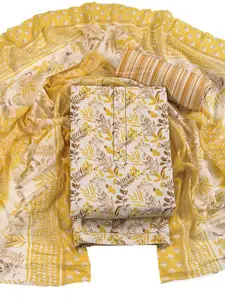 Panzora Floral Printed Soft Cotton Unstitched Dress Material