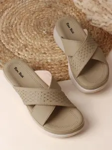 Retro Walk Women Open Toe Flats