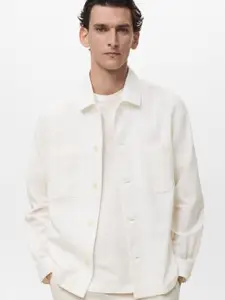 MANGO MAN Cotton Linen Casual Shirt