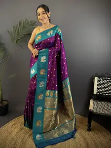 elora Woven Design Zari Silk Blend Banarasi Saree