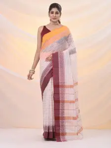 Arhi Striped Woven Design Pure Cotton Taant Saree