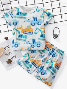 INCLUD Boys Printed T-shirt with Shorts