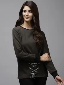 The Roadster Lifestyle Co. Women Pullover Sweatshirt