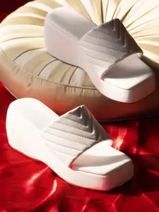 Froh Feet Open Back Square Toe Wedge Sandals