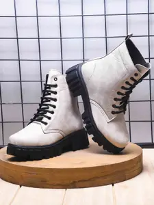 JM LOOKS Womens Block-Heeled ChelseaBoots