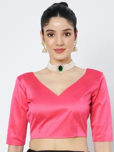 flaher V Neck Saree Blouse