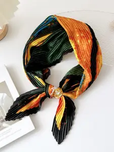 QUECY Women Printed Pleated Scarf