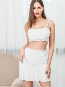 StyleCast Square Neck Top With Skirt Co-Ords