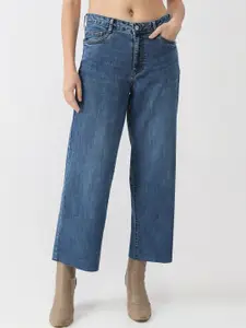 Kraus Jeans Women Wide Leg High-Rise Light Fade Jeans
