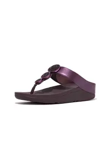 fitflop Women Embellished Leather Wedge Heel Sandals