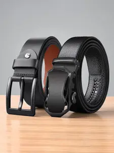 Provogue Men Pack Of 2 Textured Leather Belt