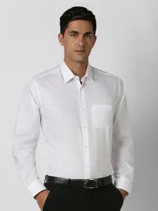 Van Heusen Textured Spread Collar Pure Cotton Formal Shirt