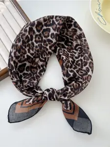 QUECY Women Printed Scarf with Solid Border