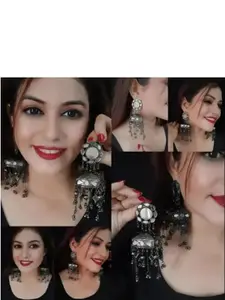 Sangria Oxidised Alloy Artificial Beads Earrings