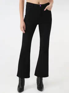 Kraus Jeans Women Flared Mid-Rise Clean Look Jeans