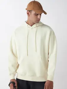 Bewakoof Men Off White Oversized Hoodies