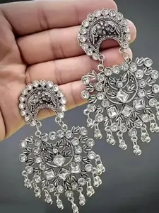 Sangria Oxidised Alloy Artificial Beads Earrings