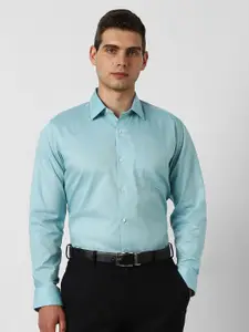 Van Heusen Textured Spread Collar Pure Cotton Formal Shirt