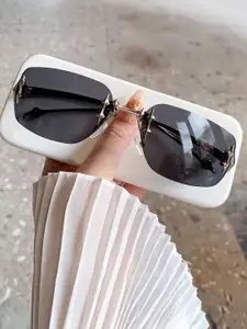LULU & SKY Women Black Lens & Silver-Toned Other Sunglasses with