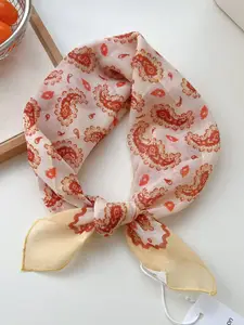 QUECY Women Linen Printed Scarf