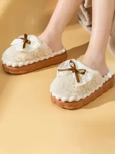 WOLVESDEN Women Fur Slip-On Warm Thick Bottom Slipper