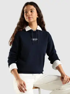 Tommy Hilfiger Europe Women Brand Logo Printed Hooded Pullover