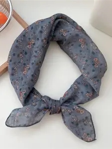 QUECY Women Printed Scarf with Printed Border