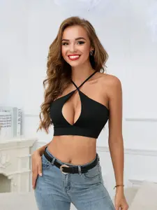 StyleCast Women Halter Neck Crop Top