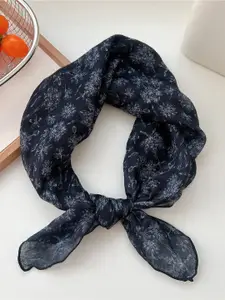 QUECY Women Printed Scarf with printed border