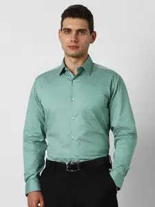 Van Heusen Men Geometric Printed Spread Collar Pure Cotton Formal Shirt